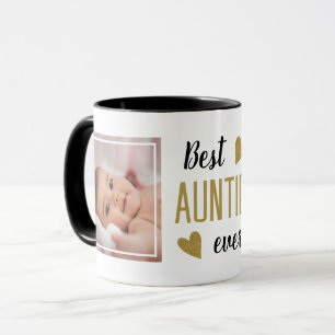 Taza Mejor Tía De La Historia 2 Foto Negro Y Oro Keepsa