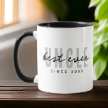 Taza Mejor Tío Moderno Elegante Día Simple del Padre<br><div class="desc">Este diseño sencillo y moderno se compone de una tipografía de san serif.</div>