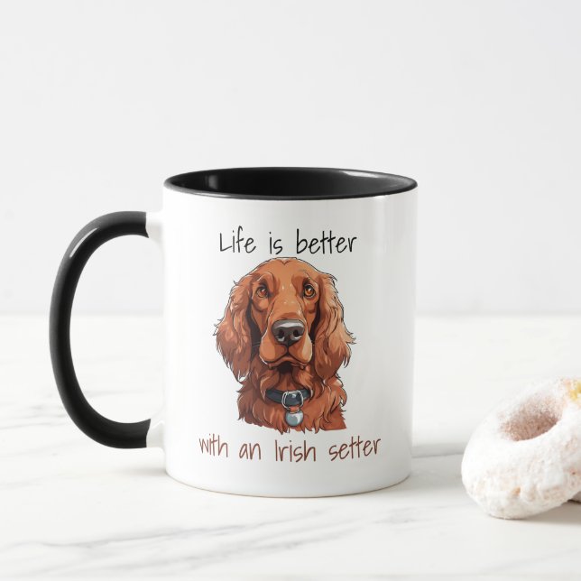 Taza Mejor vida de ciervo en irlandés (Con donut)