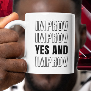 Taza MEJORA SÍ Y Personalizable Improvisación Comedia