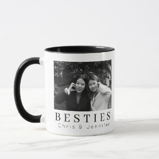 Taza Mejores Amigas Amigos Personalizable Minimalista M