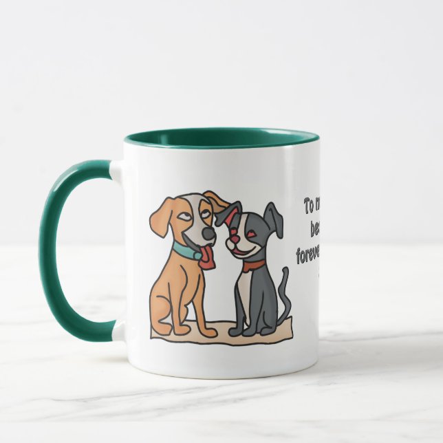 Taza Mejores Amigos Adorables: Momentos de Perro Dulce  (Izquierda)