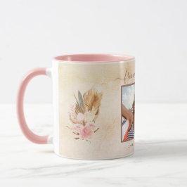 Taza Mejores amigos foto nombres pampas hierba rosa oro