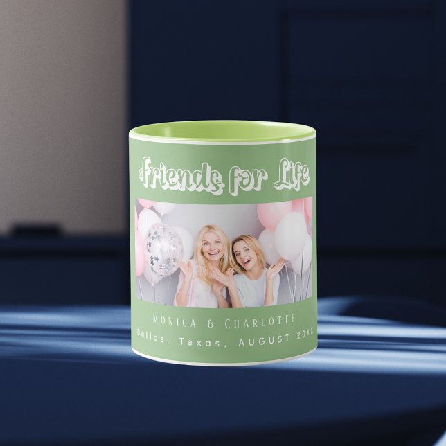 Taza Mejores amigos foto nombres verdes de sabios (Subido por el creador)