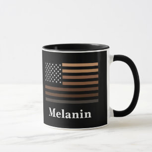 Taza Melanin African American Bandera de Estados Unidos