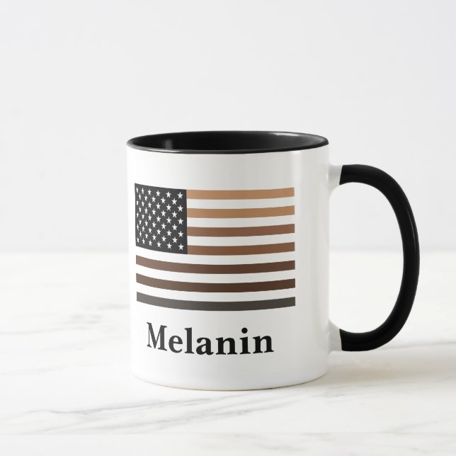 Taza Melanin Bandera de Estados Unidos Historia negra a (Derecha)