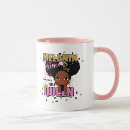 Taza Melanin Princess Entrenamiento Para Ser Regalo Rei