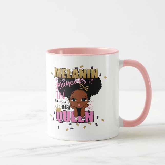 Taza Melanin Princess Entrenamiento Para Ser Regalo Rei (Derecha)