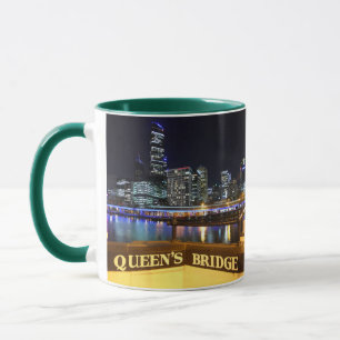Taza Melbourne Australia CBD enciende el puente de la R