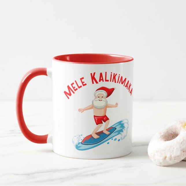 Taza Mele Kalikimaka (Con donut)