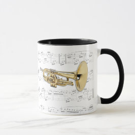 Taza - Mellophone que marcha con partitura