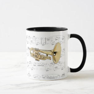 Taza - Mellophone que marcha con partitura
