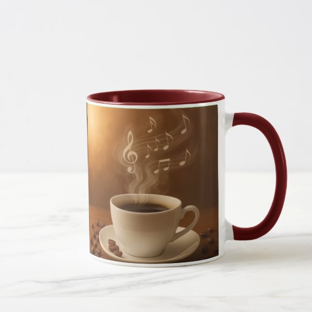 Taza "Melodies in Steam: Musical Coffee Cup Art Mug" (Derecha)