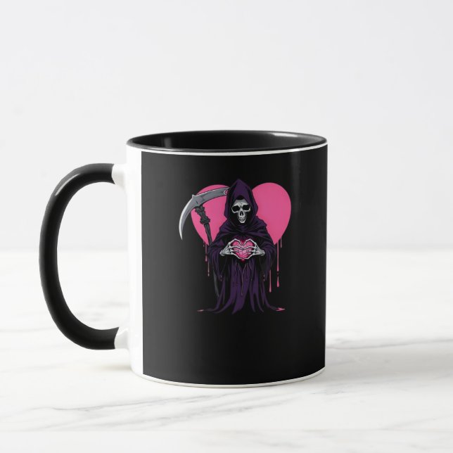 Taza Meme clásico de Heart Hands Reaper (Izquierda)