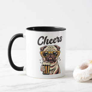 Taza Meme de cerveza de bebida de Pug