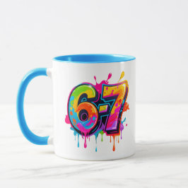 Taza Meme de moda adolescente moderno 67 6-7 IYKYK