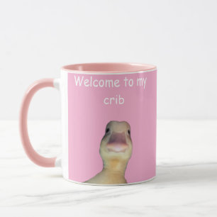 Taza Meme del Pato Divertido – “Bienvenido a Mi Casa” A