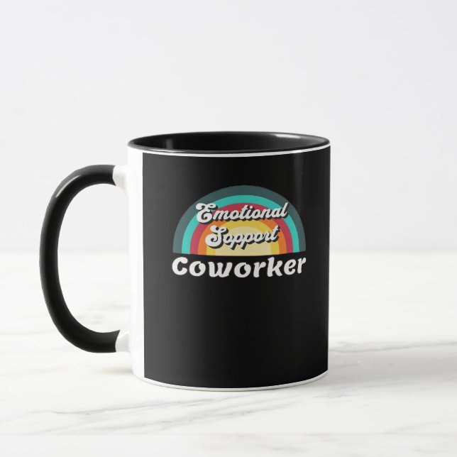Taza Meme escalofriante clásico de ayuda emocional (Izquierda)