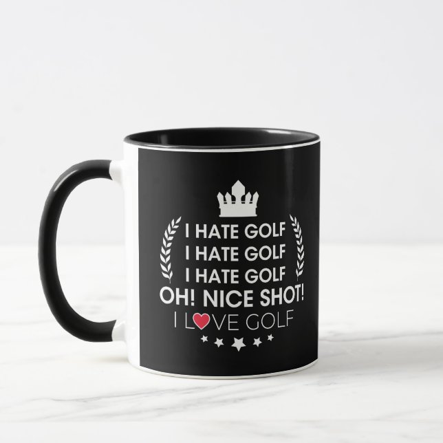 Taza Memes de golf, odio el golf. (Izquierda)