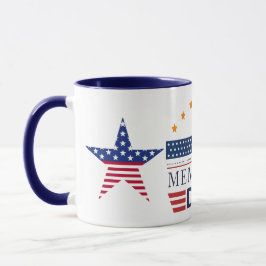 Taza Memorial Day American Flag Stars Patriotic Combo