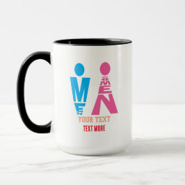 Taza Men and Women Typography Icon Design