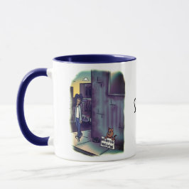 Taza Mendigar gato en combinación
