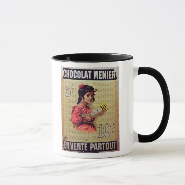 Taza "Menier Chocolat", en venta por todas partes (lith (Derecha)