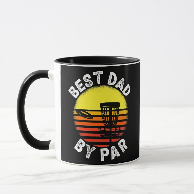 Taza Mens Best Dad By Par Funny Disc Golf Frisbee (Izquierda)