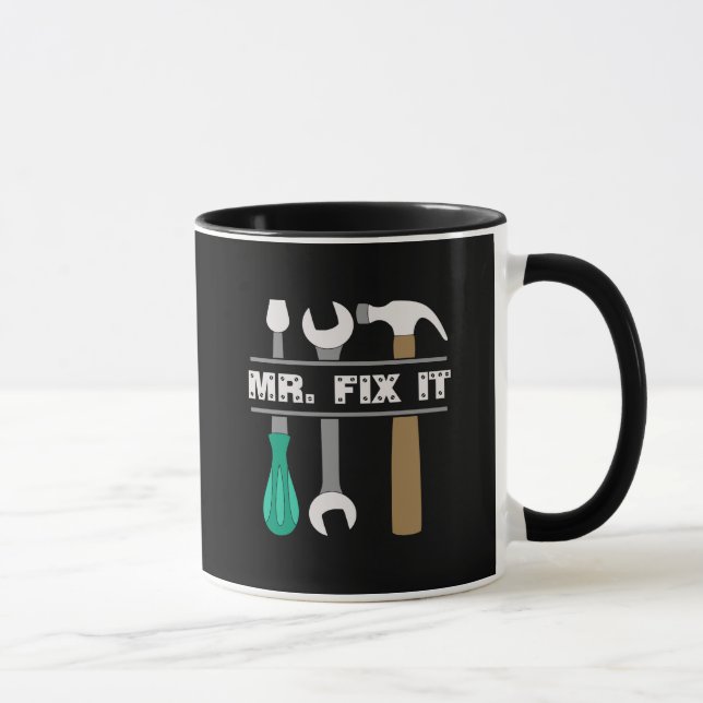 Taza Mens Coffee Mug Mr Fix It Tools (Derecha)