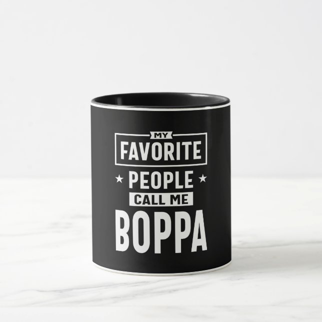 Taza Mens Gift Mi Gente Favorita Me Llama Boppa (Centro)