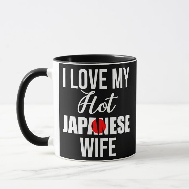 Taza Mens I Love My Hot Japanese Wife Valentines Day  (Izquierda)