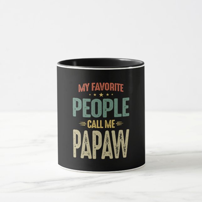 Taza Mens Mi Gente Favorita Me Llama Papaw Gift (Centro)