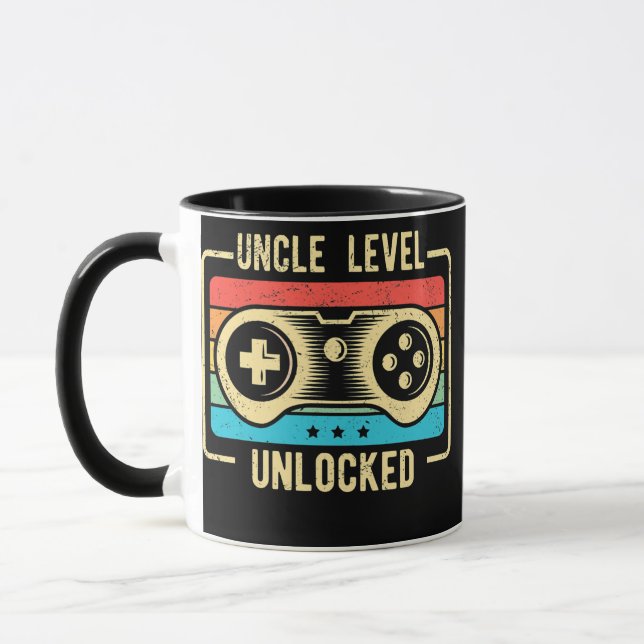 Taza Mens Uncle Level Unlocked  (Izquierda)