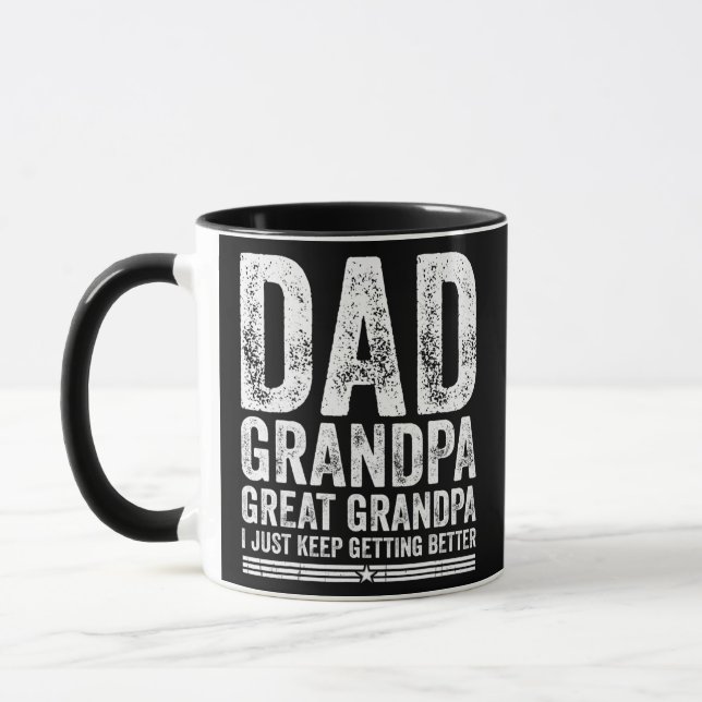 Taza Mens Vintage Dad Grandpa Great Grandpa I Just (Izquierda)