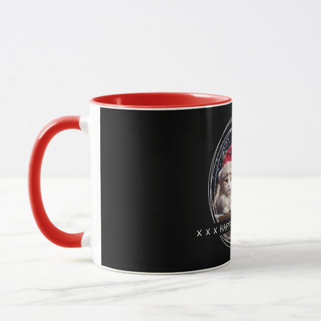 Taza Mensaje de foto de plantilla Keepsake Holidays Bla (Izquierda)