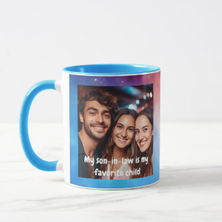 Taza Mensaje de Foto del Yerno Favorito Moderno 002