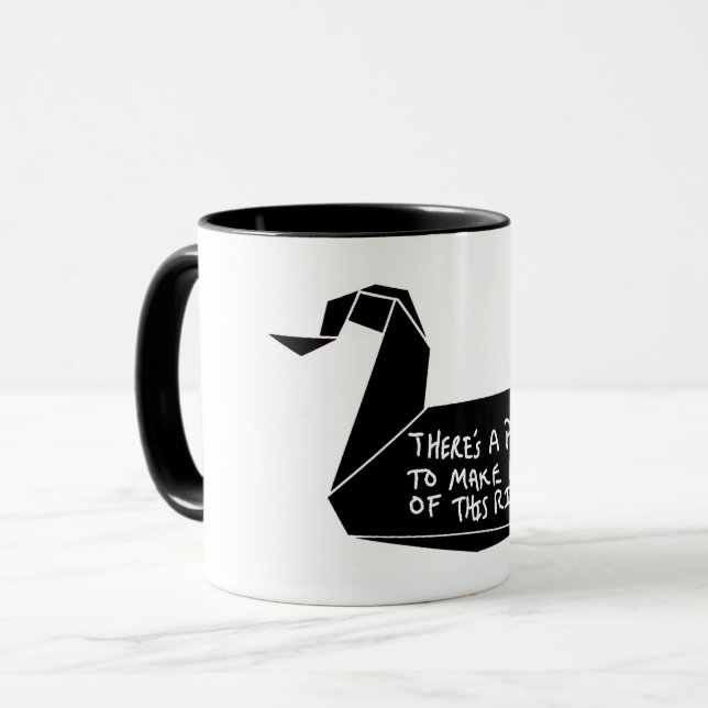 Taza Mensaje de la grúa de la fuga (Anverso izquierdo)
