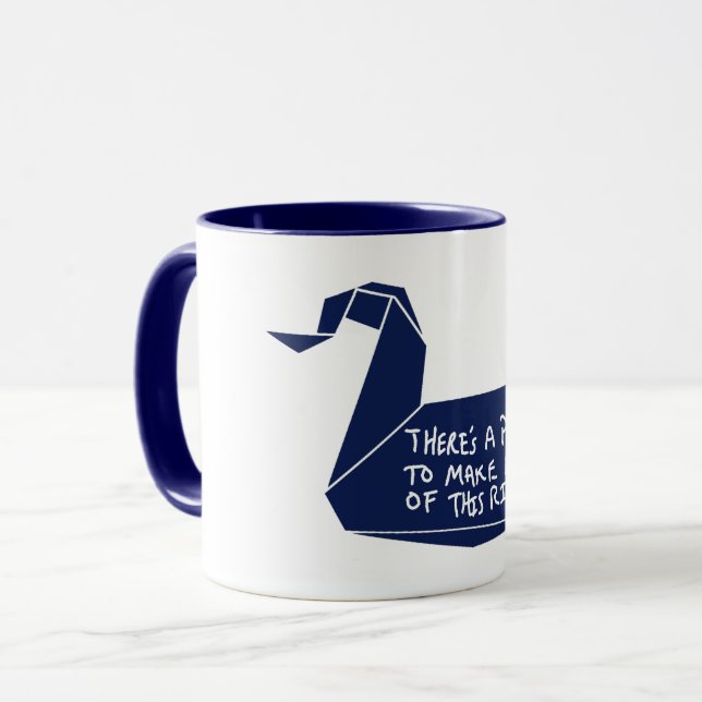 Taza Mensaje de la grúa de la fuga (Anverso izquierdo)