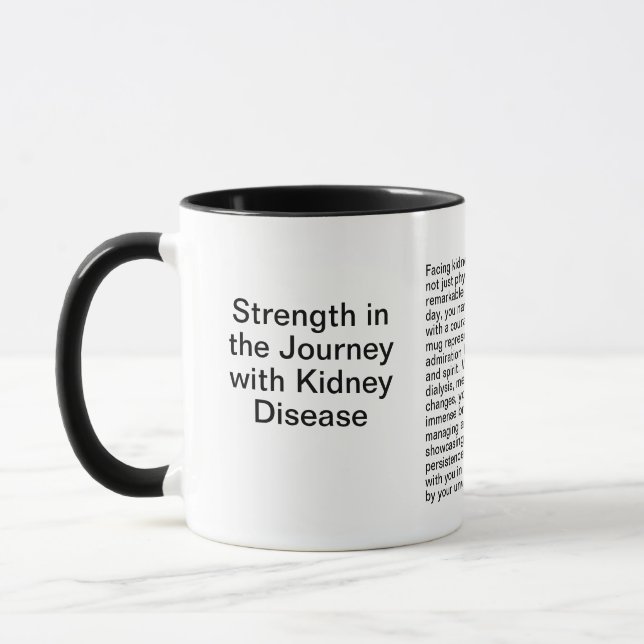 Taza Mensaje Inspirador sobre la enfermedad renal (Izquierda)