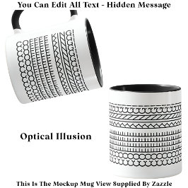 Taza Mensaje oculto Café King 115B Novedad divertida