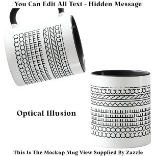 Taza Mensaje oculto Café King 115B Novedad divertida