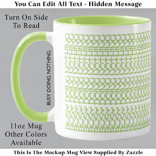 Taza Mensaje Oculto Cumpleaños 147GW Ocupado Sin Hacer