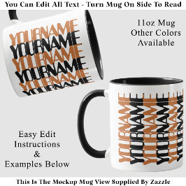 Taza Mensaje oculto personalizado corto nombre brnt per