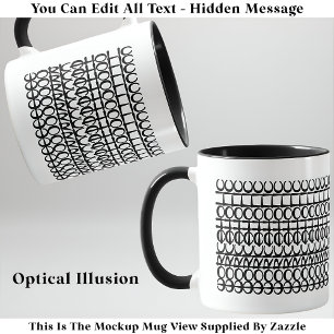 Taza Mensaje oculto y funcional 131BW Cita divertida Mu