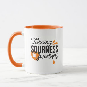 Taza Mensaje positivo de la vida - Se vuelve amargo par