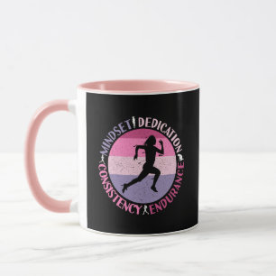 Taza Mentalidad de Corredora - Frase de Resistencia par