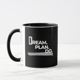 Taza Mentalidad de Ejecución de Sueño Planificar Hacer