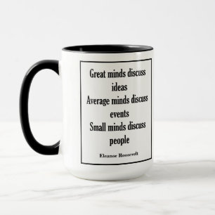 Taza Mentes de la cita el de Eleanor Roosevelt