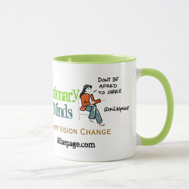 Taza Mentes revolucionarias del café social de los (Derecha)