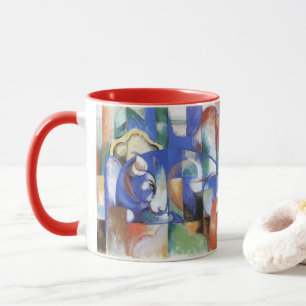 Taza Mentiroso toro de Franz Marc, arte de cubismo vint